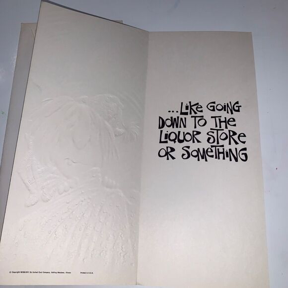 Vintage 70s Greeting Card Get Well Alcohol unused - Picture 3 of 5